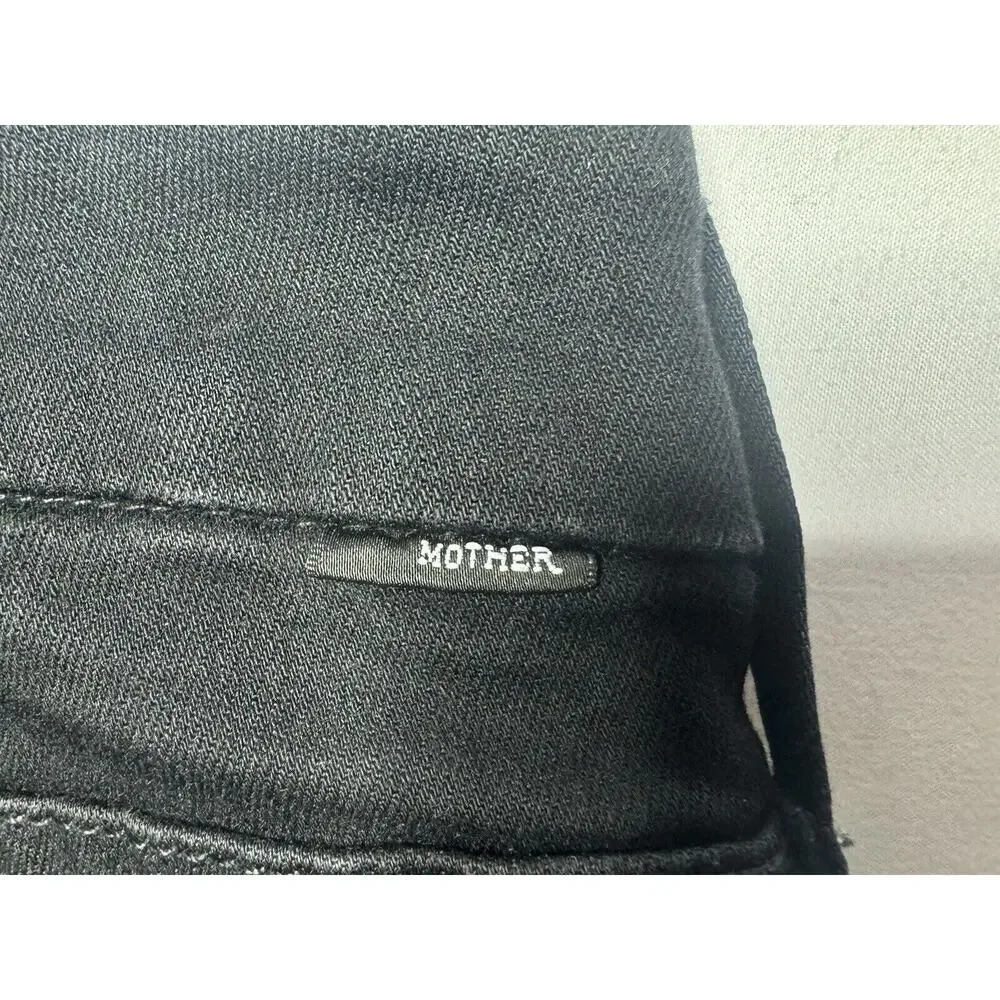 Mother Women's Black‎ Looker Ankle Fray Denim Jeans - Size 24x27*